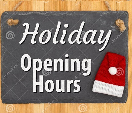 Holiday Opening Hours and activities