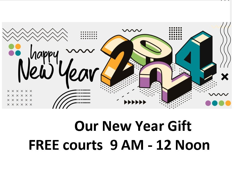 Happy New Year 2024. FREE courts
