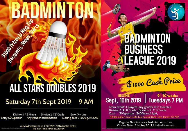 All Stars doubles, Business League 2019 updates