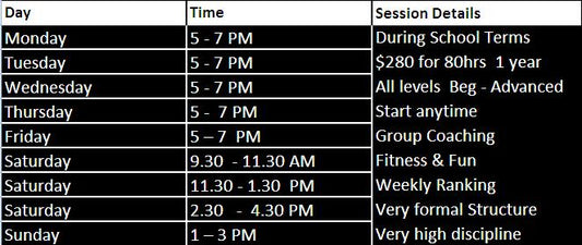 Term 2 Junior sessions Starting