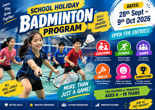 Sep–Oct School Holiday Badminton program 2026
