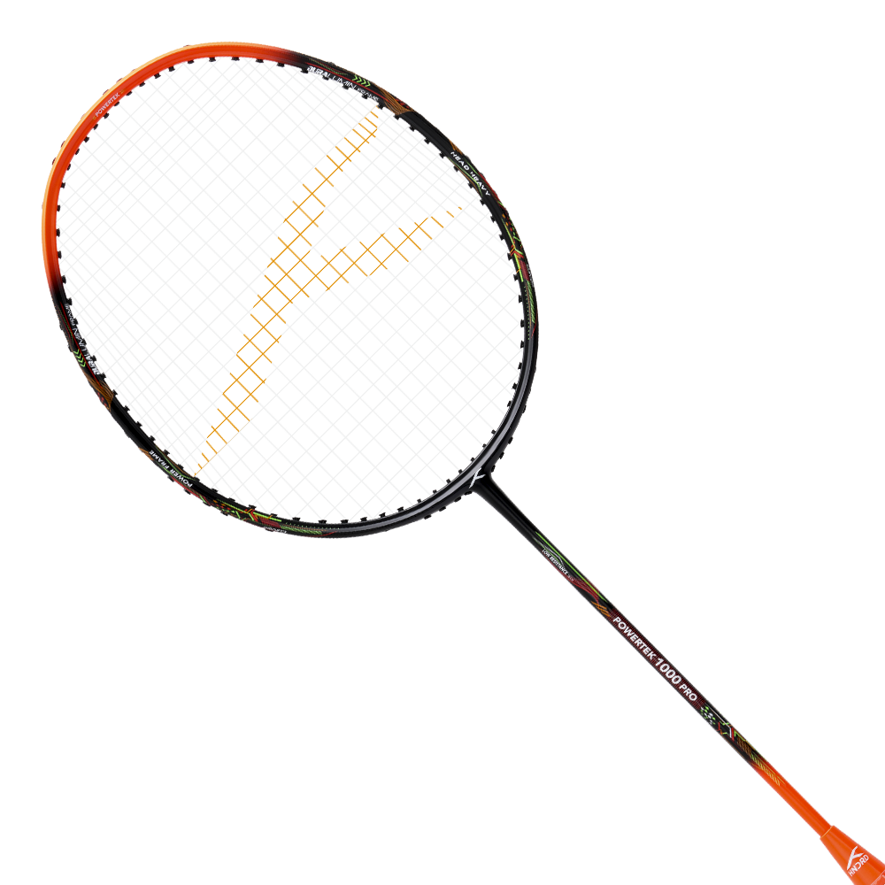 Hundred Racquet Powertek 1000 Pro Black/Orange Red (Strung)